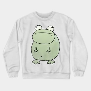 Funny frog looking up Crewneck Sweatshirt